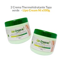 2 Crema Corporal Thermohidratante Tapa Verde- Lipo Cream Ni 500gr