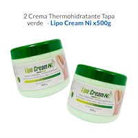 2 Crema Reductora para Abdomen Lipo Cream Tapa Verde