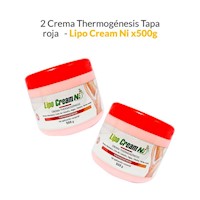 2 Crema Thermogénesis Tapa roja - Lipo Cream NI 500gr