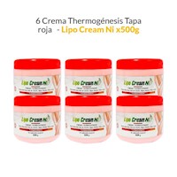 6 Crema Thermogénesis Tapa roja - Lipo Cream NI 500gr