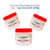 3 Crema Reductora para Abdomen Lipo Cream Tapa Roja