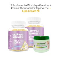 2 Suplemento Pita Haya Gomitas + Crema Thermohidra Tapa Verde Lipo Cream