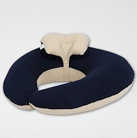 COJÍN DE LACTANCIA ACOLCHONADITOS ALGODÓN AZUL CON BEIGE