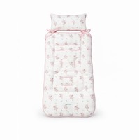 Colchoneta para Coches maternelle Rosado Conejita bailarina, para coche de paseo o en la silla de auto,acolchado, suave, reversible, adaptable