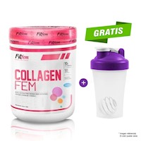 COLÁGENO COLLAGEN FEM 500 GRAMOS FRUIT PUNCH FITFEM MÁS OBSEQUIO