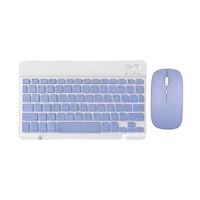 Kit Teclado y Mouse Bluetooth Morado