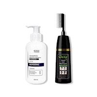 SHAMPOO KETOZINC 350ML + SHAMPOO TINTE NEGRO VERSIÓN PEINE 200ML