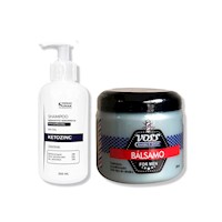 SHAMPOO SIN SAL KETOZINC 350ML+ ACONDICIONADOR BÁLSAMO VOSS 250GR