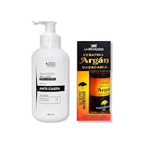 SHAMPOO ANTICASPA SIN SAL 350ML + ACEITE NUTRITIVO DE ARGÁN 60GR