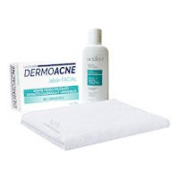 Toalla Blanco + Jabón Dermoacne 100Gr + Crema hidrata. urea 10% 450Gr
