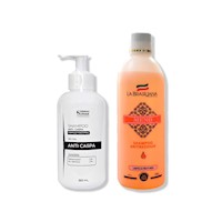 SHAMPOO ANTICASPA SIN SAL 350ML + SHAMPOO ANTIRESIDUO 500ML