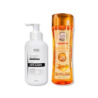 SHAMPOO ANTICASPA SIN SAL 350ML + SHAMPOO RAIZ DE GINSENG 420ML