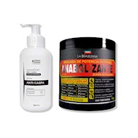 SHAMPOO ANTICASPA SIN SAL 350ML + MÁSCARA ANABOLIZANTE CAPILAR 1KG