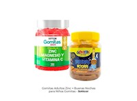 GOMITAS ADULTOS ZINC + BUENAS NOCHES PARA NIÑOS GOMITAS