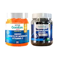 GOMITAS DE HIERRO ADULTO|Gomitas con Espirulina Selenio Zinc Vitamina A y E - Sottcor 130 Gomitas