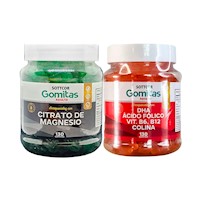 Gomitas Adultos Citrato de Magnesio 130 Gomitas - Sottcor|Gomitas con DHA Ácido Fólico Vit, B6, B12 Colina - Sottcor 130 Gomitas