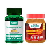 Ashwagandha Plus 300mg - 100 Cap - Dermo Sumak|Gomitas de Maca Negra