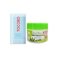 Barra Solar Spf 50 - Tocobo Cootton 19Gr|Crema facial de aloe vera 140ml - Nevada