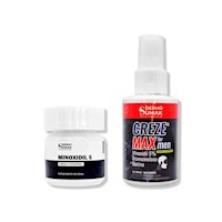 MINOXIDIL 5MG CAPS 60 + LOCIÓN CREZE MAX FORMEN 60ML