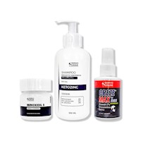 MINOXIDIL CAPS 60 + SHAMPOO KETOZINC 350ML + CREZE MAX FORMEN 60ML