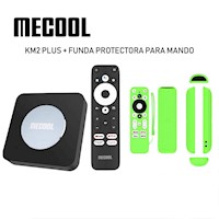 MECOOL KM2 PLUS ANDROID 11 + FUNDA PROTECTORA PARA MANDO / VERDE