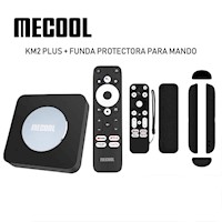 MECOOL KM2 PLUS ANDROID 11 + FUNDA PROTECTORA PARA MANDO / NEGRO