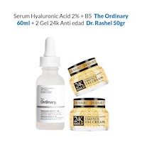 Serum Hyaluronic Acid 2% + B5 The Ordinary 60ml + 2 Gel 24k Anti edad 50gr