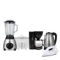 Pentacombo Imaco: Licuadora + Plancha + Olla Arrocera + Hervidor + Cafetera