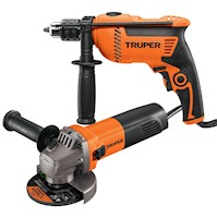 Taladro Percutor 1/2" 600W + Amoladora 4 1/2" 800W Truper