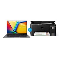 Combo Laptop Asus Vivobook 15.6" Core i3 256GB 8GB y Impresora EPSON L3250