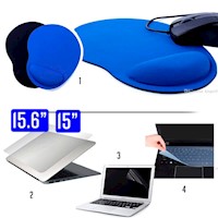 Pad Mouse con Almohadilla + Skin Protector 3 en 1 Laptop 15.6 15