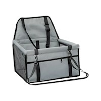 Asiento copiloto de auto para mascotas perros y/o gatos gris