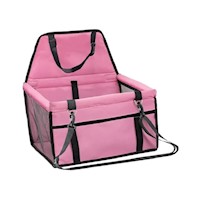 Asiento copiloto de auto para mascotas perros y/o gatos rosa