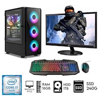 Computadora Pc Intel Core I7  Ram 16GB Disco 1TB+SSD 240GB MONITOR 19LG