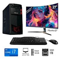 Computadora PC  Intel Core i7 3.2Ghz RAM 16GB Disco SSD 1TB MONITOR 27 FHD