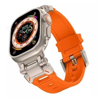 Correa Acero y TPU Rugged Para Applewatch 42-44-45-49mm