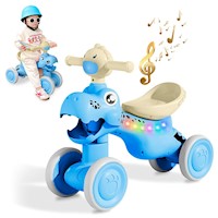 Correpasillos Bicicleta de Equilibrio Musical con Luces Dinosaurio Azul CS5