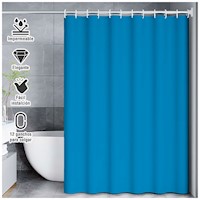 Cortina de Baño Moderna Impermeable Accesorio Ducha U11 Azul