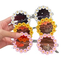 Lentes de sol niña con diseño de flores y protección