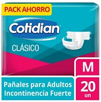 Pañal Cotidian Clásico Talla M - Bolsa 20 UN