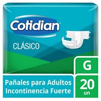 Pañal Cotidian Clásico Talla G - Bolsa 20 UN