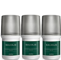 Pack x3 SALVAJE desodorante roll on de Esika masculino 50ml