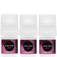 Pack x3 SWEET BLACK desodorante roll on de Cyzone 50ml