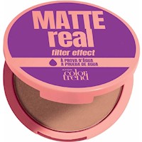 Color Trend Matte Real Polvo Compacto Mate A Prueba De Agua-OSCURO