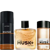 Set x 3 Musk For Men aroma herbal oriental de Avon