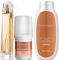 KIT EXPRESSION perfume desodorante y talco de Esika