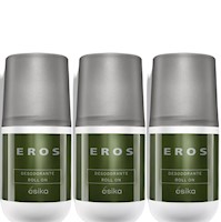 Pack x3 EROS desodorante roll on de Esika 50ml