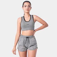 TOP TIRAS FRENCH TERRY DVX PARA MUJER - CHARCOAL