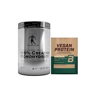 Creatine Monohidratada 100% 1kg + Vegan Protein Vanilla Cookie 25 gr.