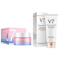 Crema Hidratante V7 +  Limpiador Facial V7 - Bioaqua